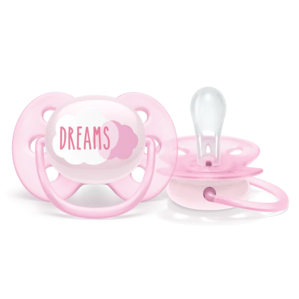 Ty ngậm Philips Avent siêu mềm 0-6M vỉ đơn (SCF527/01, hồng)