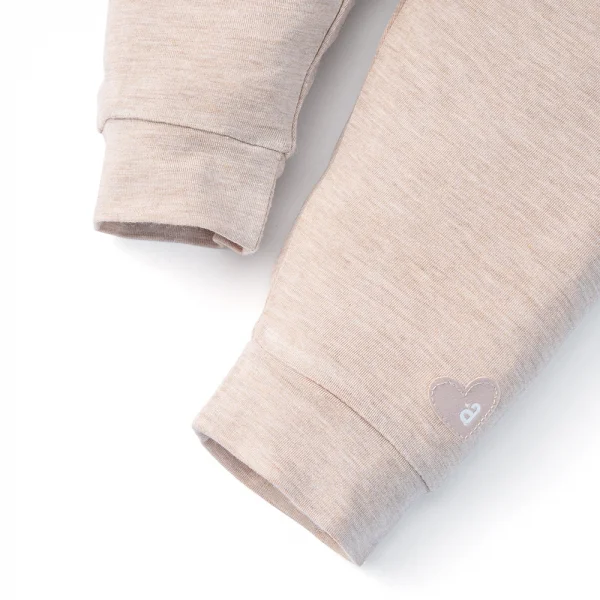 Bộ tính năng dài, vải sợi sồi BST Gấu nâu Animo BMC123113 (3-24M,Nâu nhạt)