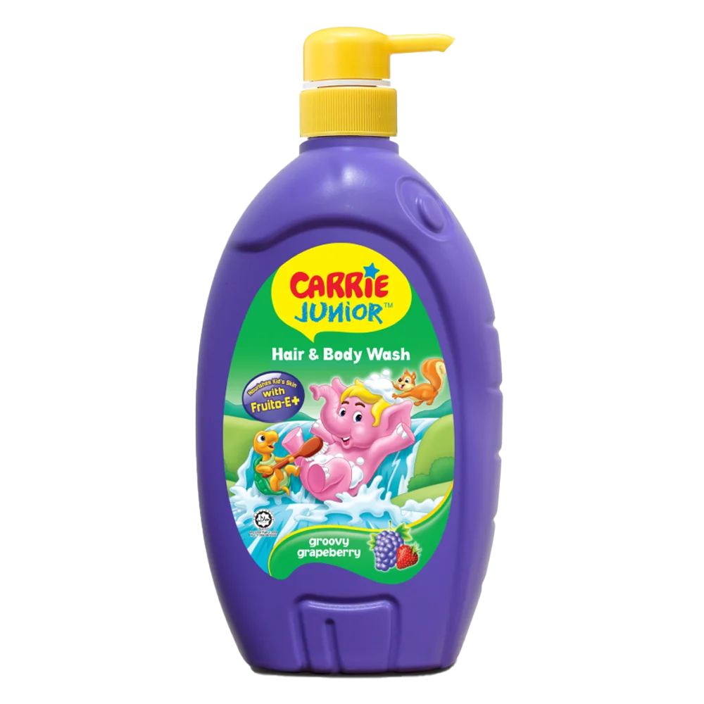 Sữa tắm gội toàn thân cho bé từ 2 tuổi Carrie Junior hương Grapeberry 700g