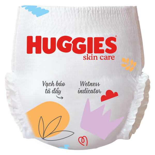 Tã quần Huggies Skincare gói cực đại (XXL, >15kg, 54 miếng)