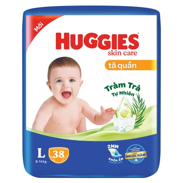 Tã quần Huggies Skincare (L, 9-14kg, 38 miếng)