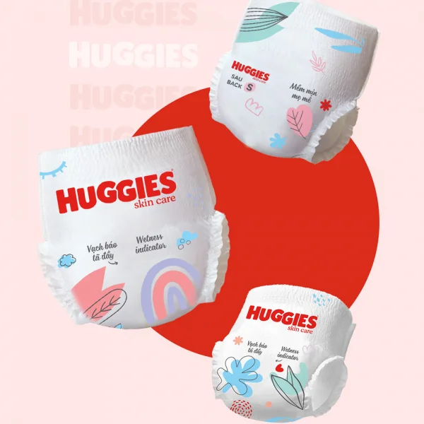 Tã quần Huggies Skincare (L, 9-14kg, 38 miếng)