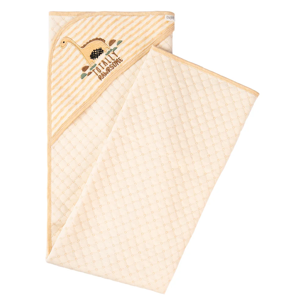 Khăn choàng ủ ấm 2 mặt Khủng long Animo T2303_NK002 (80x95cm,Kem)