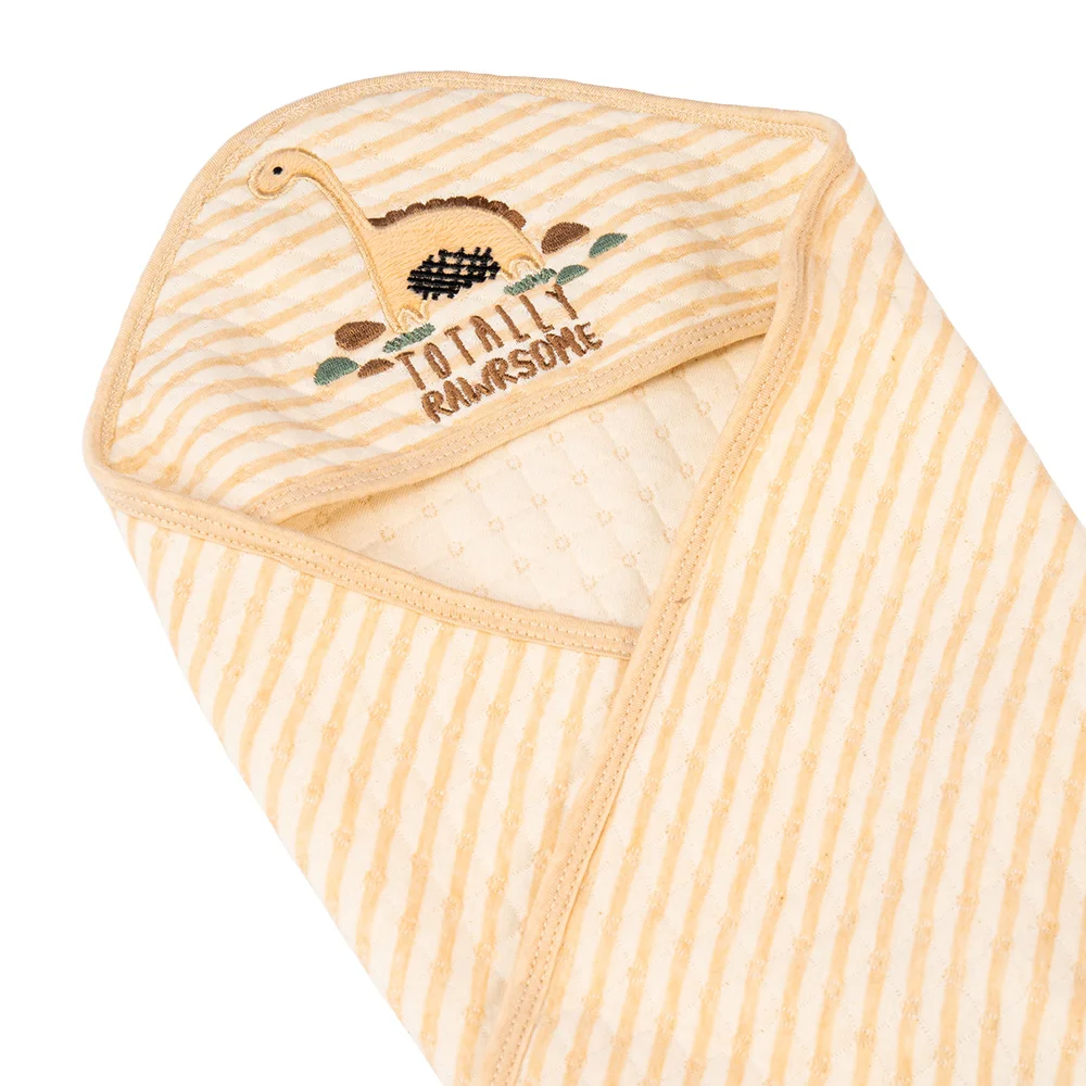 Khăn choàng ủ ấm 2 mặt Khủng long Animo T2303_NK002 (80x95cm,Kem)