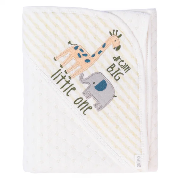 Khăn choàng ủ ấm 2 mặt Hươu và voi Animo T2303_NK001 (80x95cm,Xanh cốm)