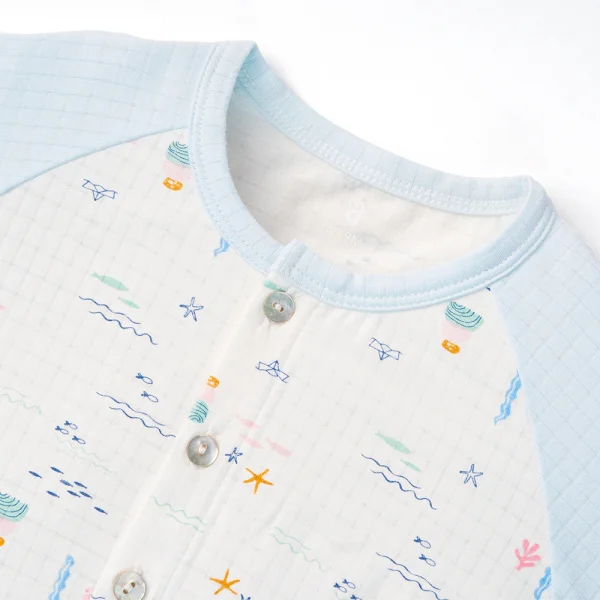 Bộ tính năng ngắn chống muỗi, HT San Hô Animo VĐ523002 (0-24M,Xanh Ngọc)