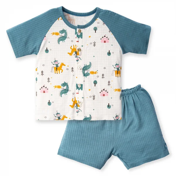 Bộ tính năng ngắn chống muỗi, HT Hiệp Sĩ Animo VĐ523005 (0-24M,Xanh lá)