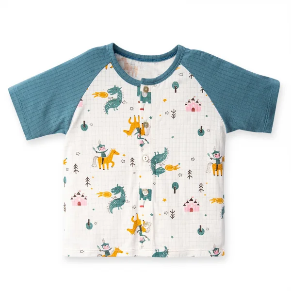 Bộ tính năng ngắn chống muỗi, HT Hiệp Sĩ Animo VĐ523005 (0-24M,Xanh lá)