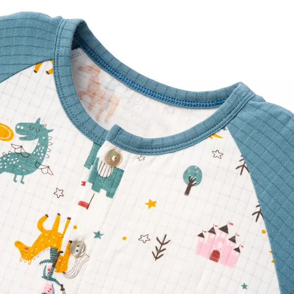 Bộ tính năng ngắn chống muỗi, HT Hiệp Sĩ Animo VĐ523005 (0-24M,Xanh lá)