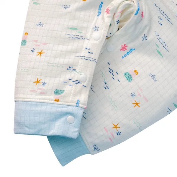 Bodysuit tính năng dài chống muỗi, HT San Hô Animo VĐ523019 (0-12M,Xanh Ngọc)