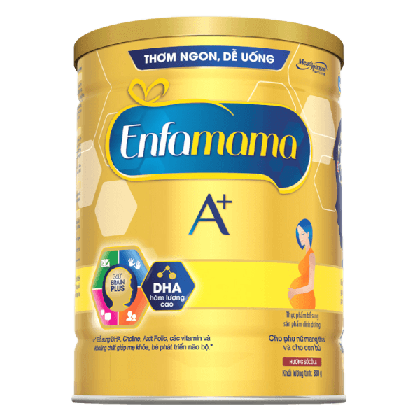 Combo 2 Thực phẩm bổ sung Sản phẩm dinh dưỡng Enfamama A+ hương chocolate 360° Brain Plus 830G