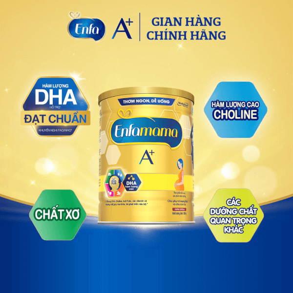 Combo 2 Thực phẩm bổ sung Sản phẩm dinh dưỡng Enfamama A+ hương chocolate 360° Brain Plus 830G