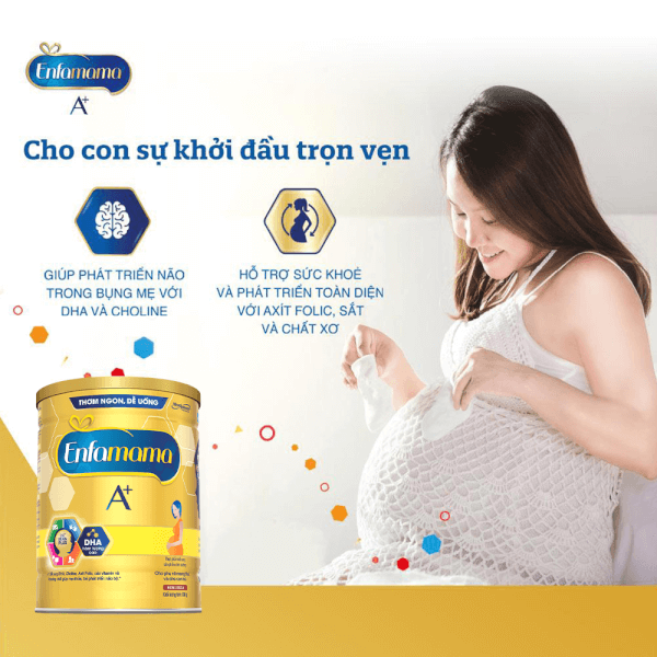 Combo 2 Thực phẩm bổ sung Sản phẩm dinh dưỡng Enfamama A+ hương chocolate 360° Brain Plus 830G