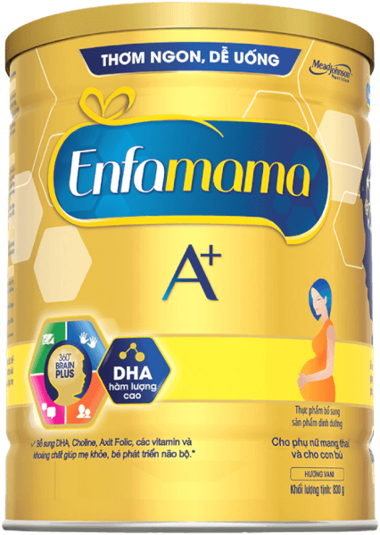 Thực phẩm bổ sung Sản phẩm dinh dưỡng Enfamama A+ hương vani 360° Brain Plus 830G