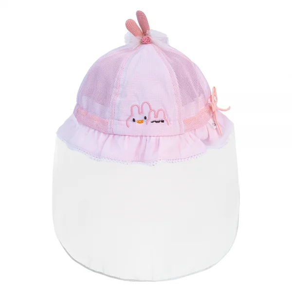 Nón vành tròn khăn voan bé gái Animo A2303_MN003 (46cm, Hồng)