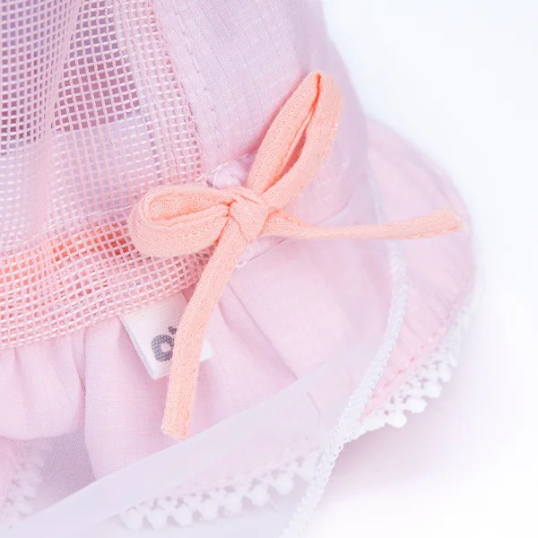 Nón vành tròn khăn voan bé gái Animo A2303_MN003 (46cm, Hồng)
