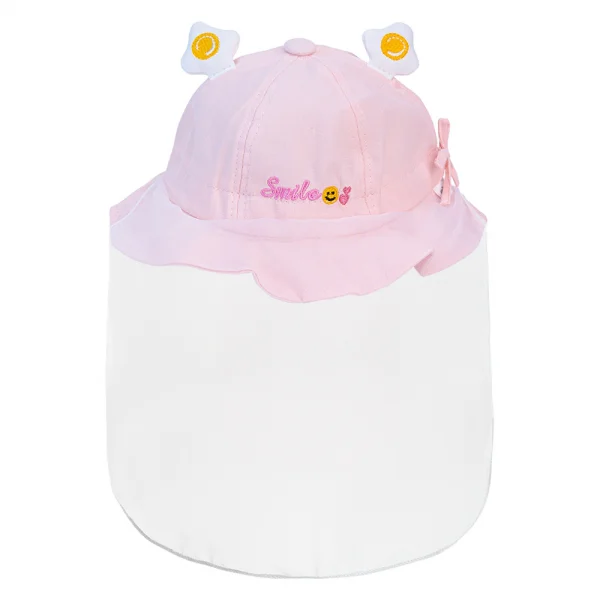 Nón vành tròn khăn voan bé gái Animo A2303_MN002 (48cm, Hồng)