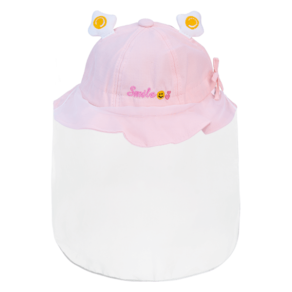 Nón vành tròn khăn voan bé gái Animo A2303_MN002 (48cm, Hồng)