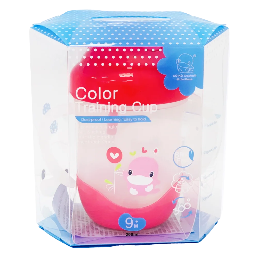 Bình uống nước ống hút có tay cầm Kuku 200ml, KU5452 (giao màu ngẫu nhiên)