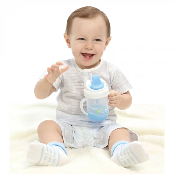 Bình uống nước ống hút có tay cầm Kuku (KU5472, 200ml Xanh)