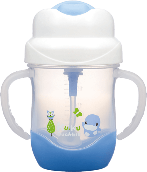 Bình uống nước ống hút có tay cầm Kuku (KU5472, 200ml Xanh)