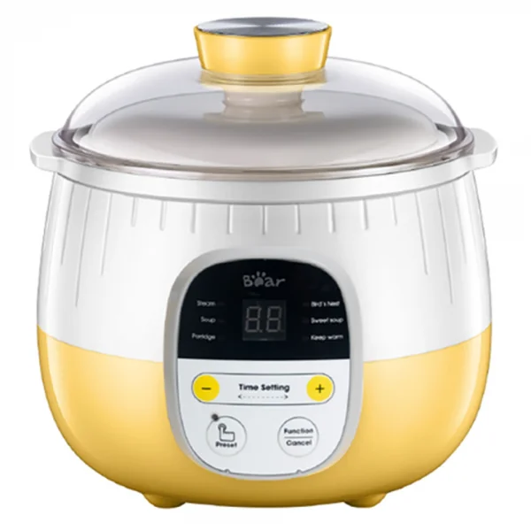 Nồi nấu chậm Bear 0,8L (Vàng, SUBE001)