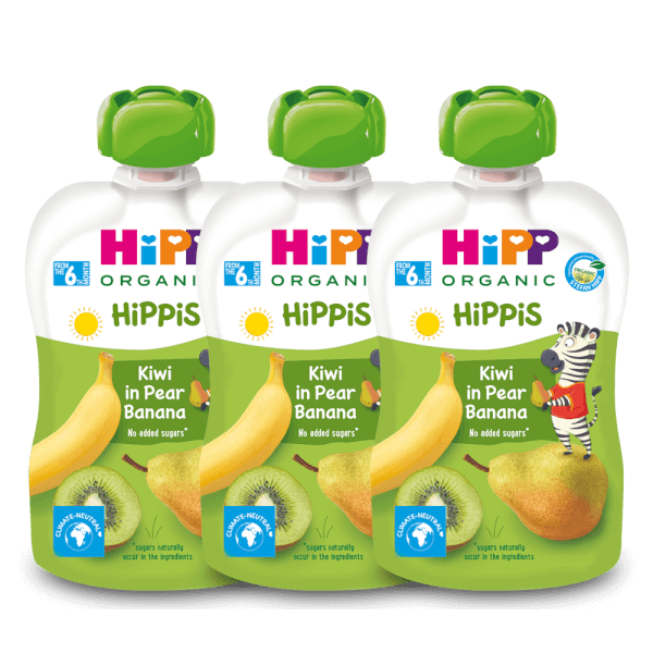 Combo 3 Dinh dưỡng 100% trái cây nghiền hữu cơ HiPPiS Organic (Kiwi, Lê, Chuối)