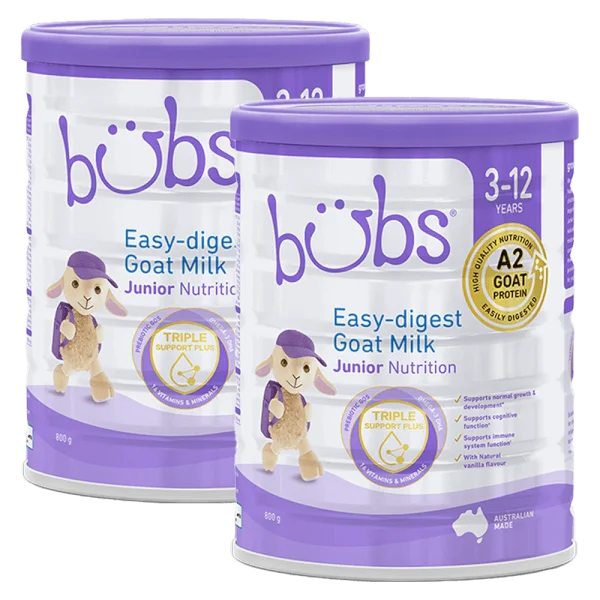 Combo 2 Sữa dê Bubs Goat số 4 Junior 800g (3-12 tuổi)