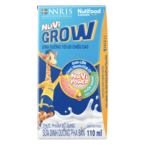 Sữa dinh dưỡng pha sẵn Nuvi Grow 110ml (Lốc 4 hộp)