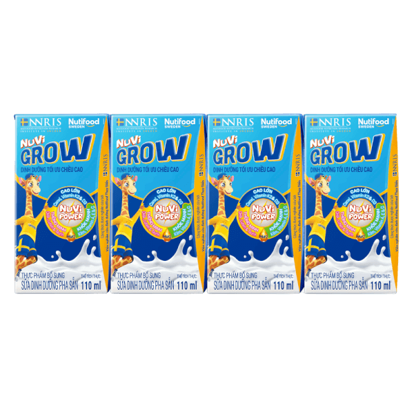 Sữa dinh dưỡng pha sẵn Nuvi Grow 110ml (Lốc 4 hộp)