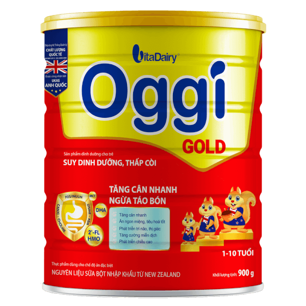 Thực phẩm dùng cho chế độ ăn đặc biệt OGGI Suy Dinh Dưỡng Gold 900g - S