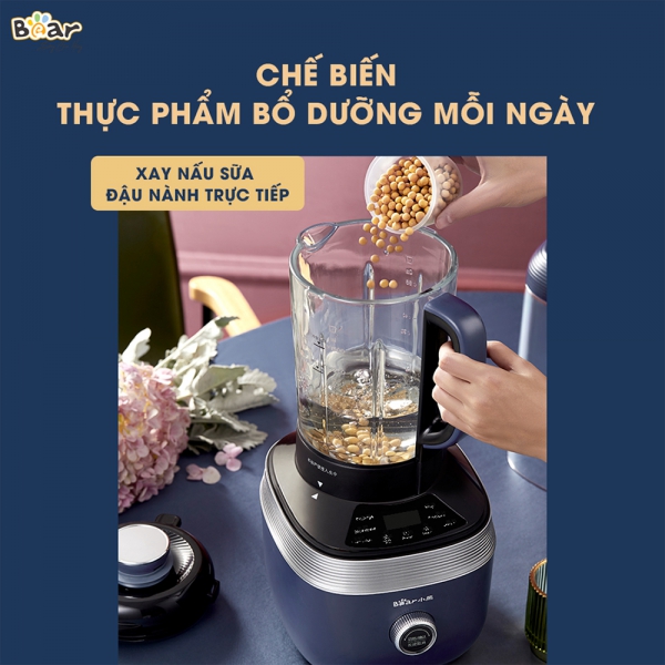 Máy xay nấu đa năng cách âm Bear (nấu sữa hạt, PBJ-B06S2)