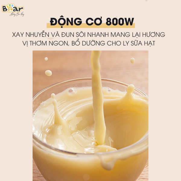 Máy xay nấu đa năng cách âm Bear (nấu sữa hạt, PBJ-B06S2)