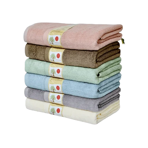 Khăn tắm sợi sồi UCHIBABY (60x120cm, Nhiều màu)