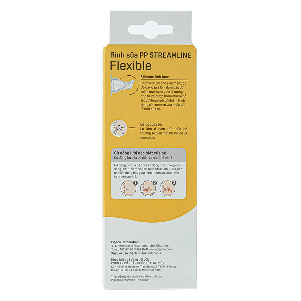 Bình sữa Pigeon Streamline 150ml (mẫu mới)