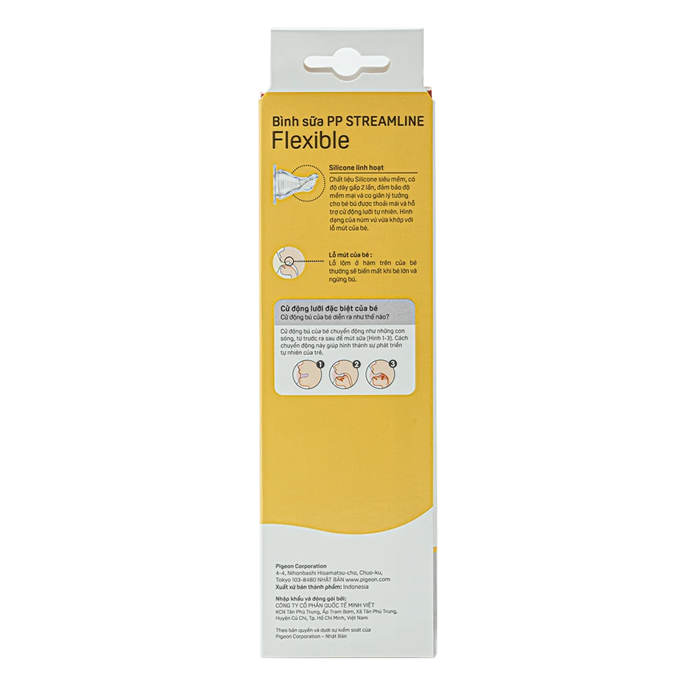 Bình sữa Pigeon Streamline 250ml (mẫu mới)