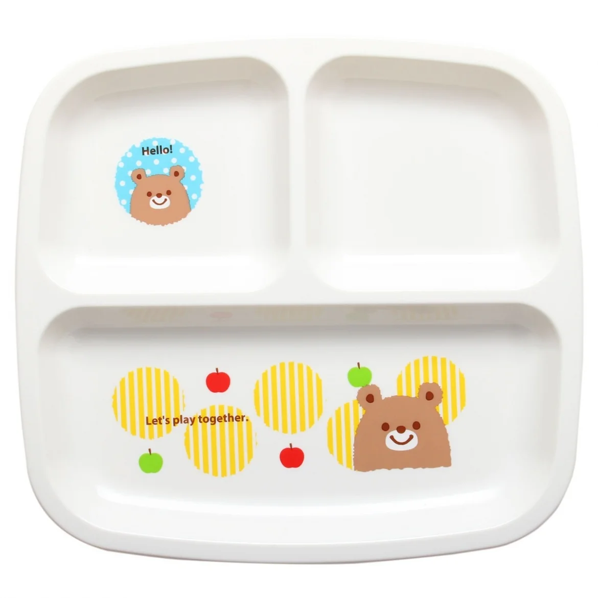 Khay ăn chia 3 ngăn cho bé hình gấu Nakano