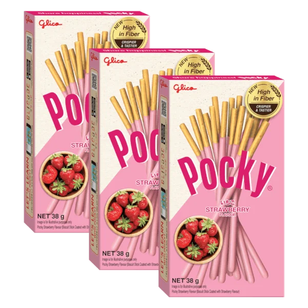 Combo 3 Bánh que Pocky vị dâu
