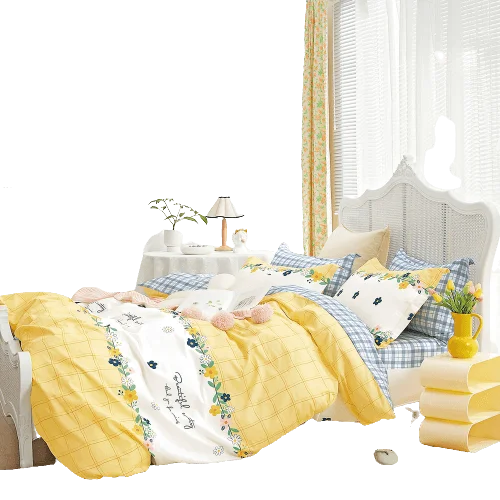 Bộ 5 món drap, áo gối và mền chần NIN Calisto B2201_NH015 (180x200+30cm)