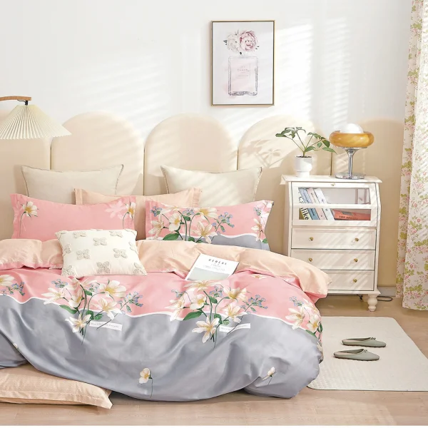 Bộ 5 món drap, áo gối và mền chần NIN Calisto B2201_NH016 (160x200+30cm)