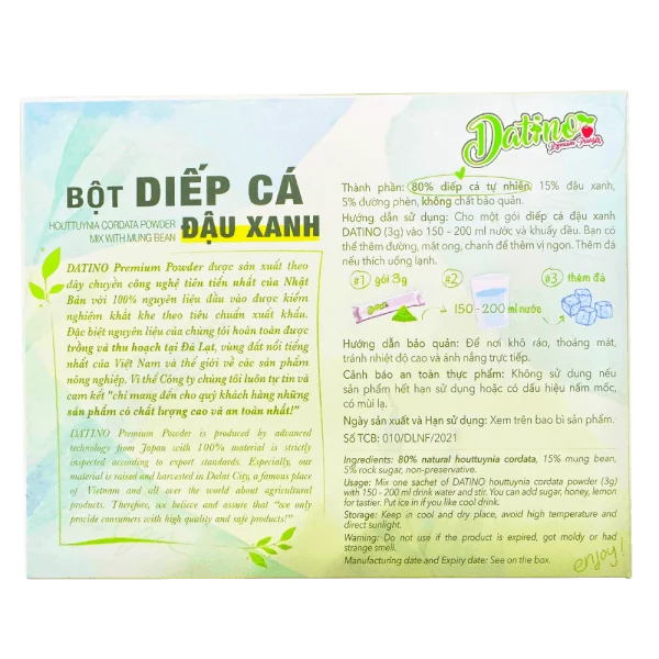 Bột diếp cá đậu xanh