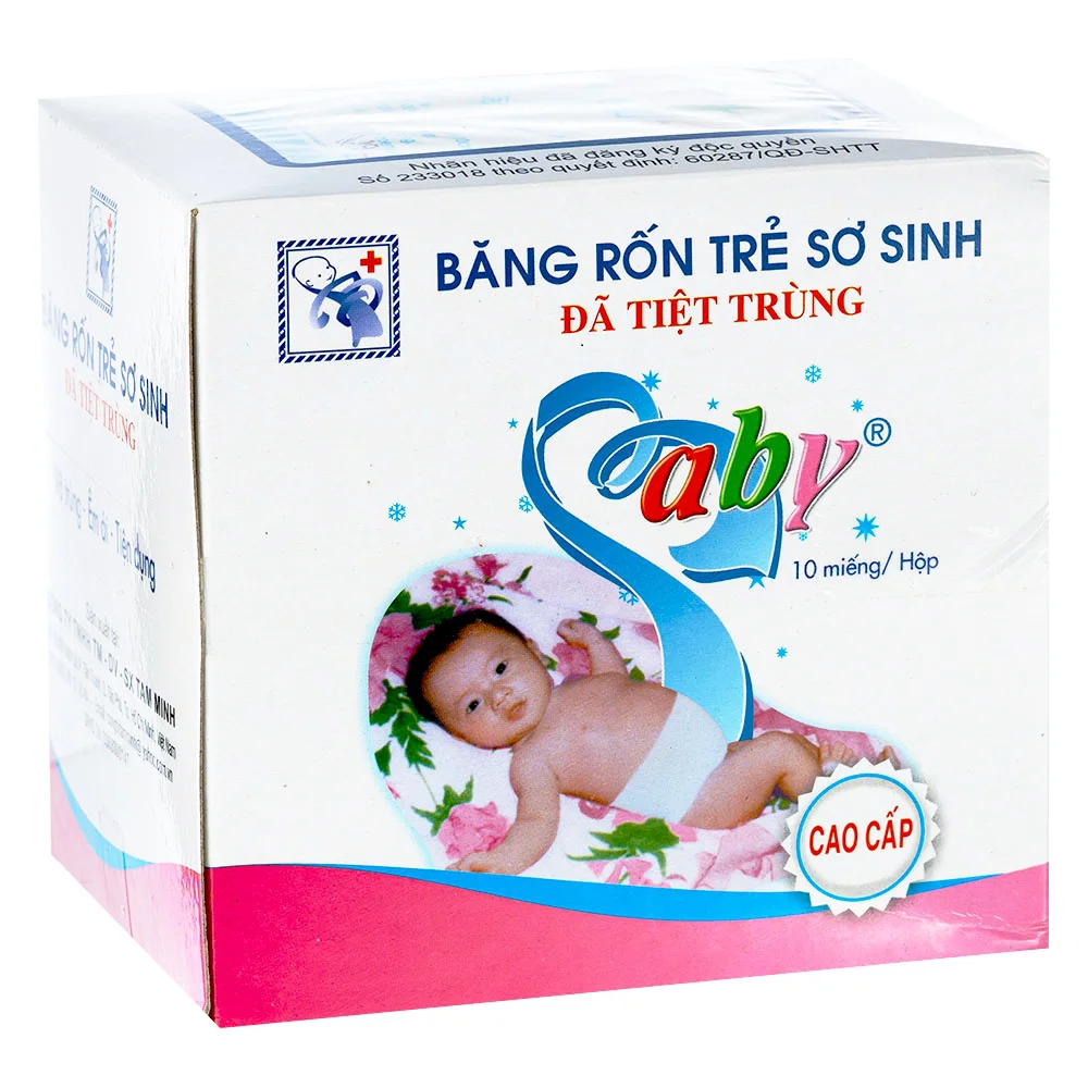 Băng rốn baby xanh 10M/hộp