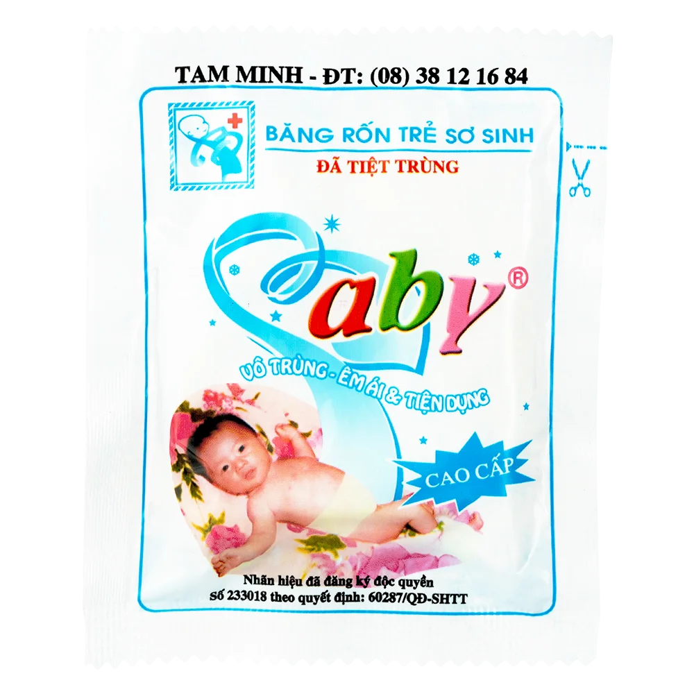 Băng rốn baby xanh 10M/hộp