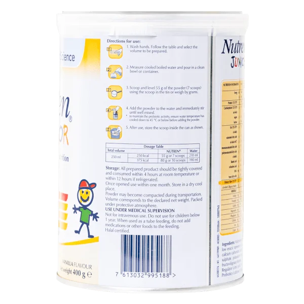 Combo 5 Thực phẩm dinh dưỡng y học Nutren JUNIOR 400g (1-10 tuổi)