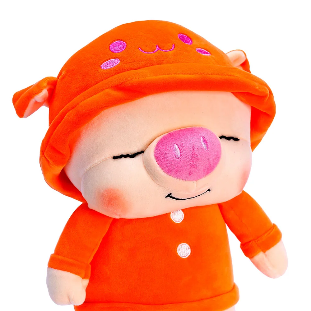 Thú bông Heo Đội Nón Áo Thêu (TM) *Sản phẩm giao màu ngẫu nhiên*