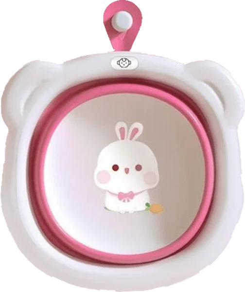 Chậu rửa mặt gấp gọn cho bé Animo (Hồng) (giao mẫu ngẫu nhiên)