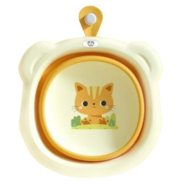 Chậu rửa mặt gấp gọn cho bé Animo (Vàng) (giao mẫu ngẫu nhiên)