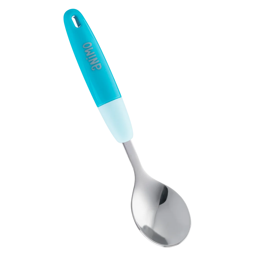 Muỗng inox cho bé tự tập ăn Animo (xanh, RK3807)