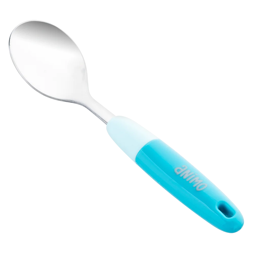 Muỗng inox cho bé tự tập ăn Animo (xanh, RK3807)