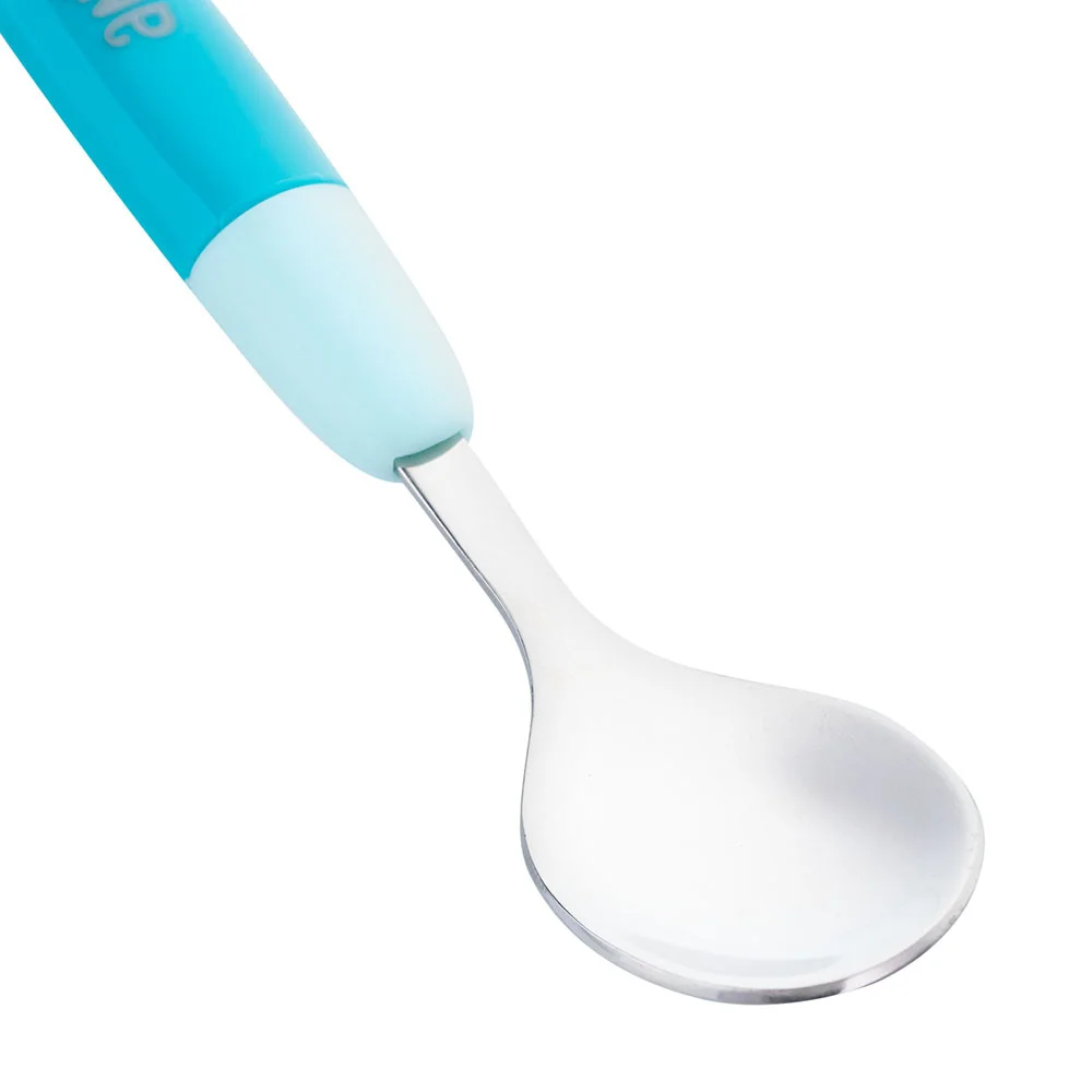 Muỗng inox cho bé tự tập ăn Animo (xanh, RK3807)